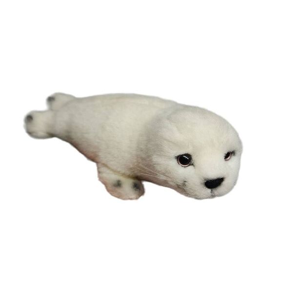 K And M International Inc. Kid's White Baby Seal Stuffed Animal Toy - Picture 10 of 14